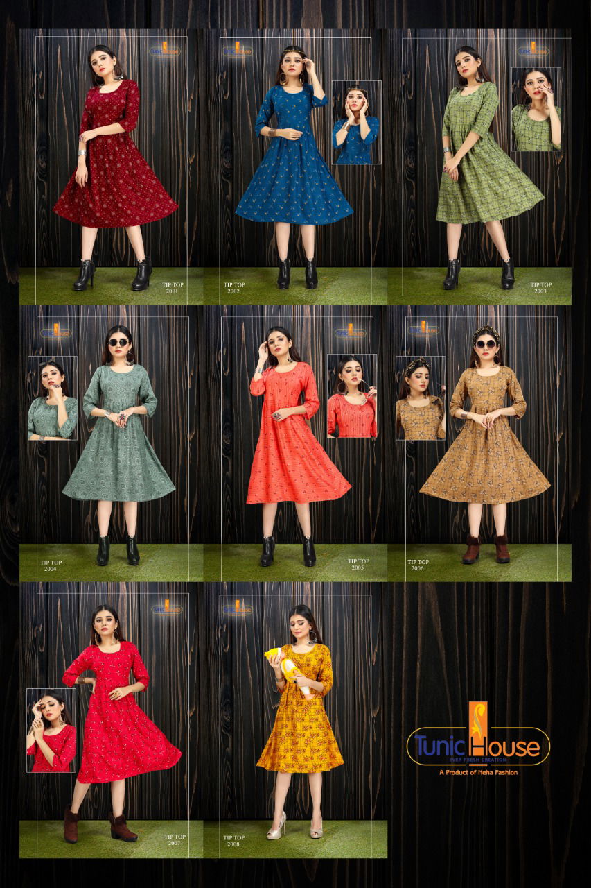 Tip Top Feeding Top Tunic House Designer Party Wer Printed Kurti collection